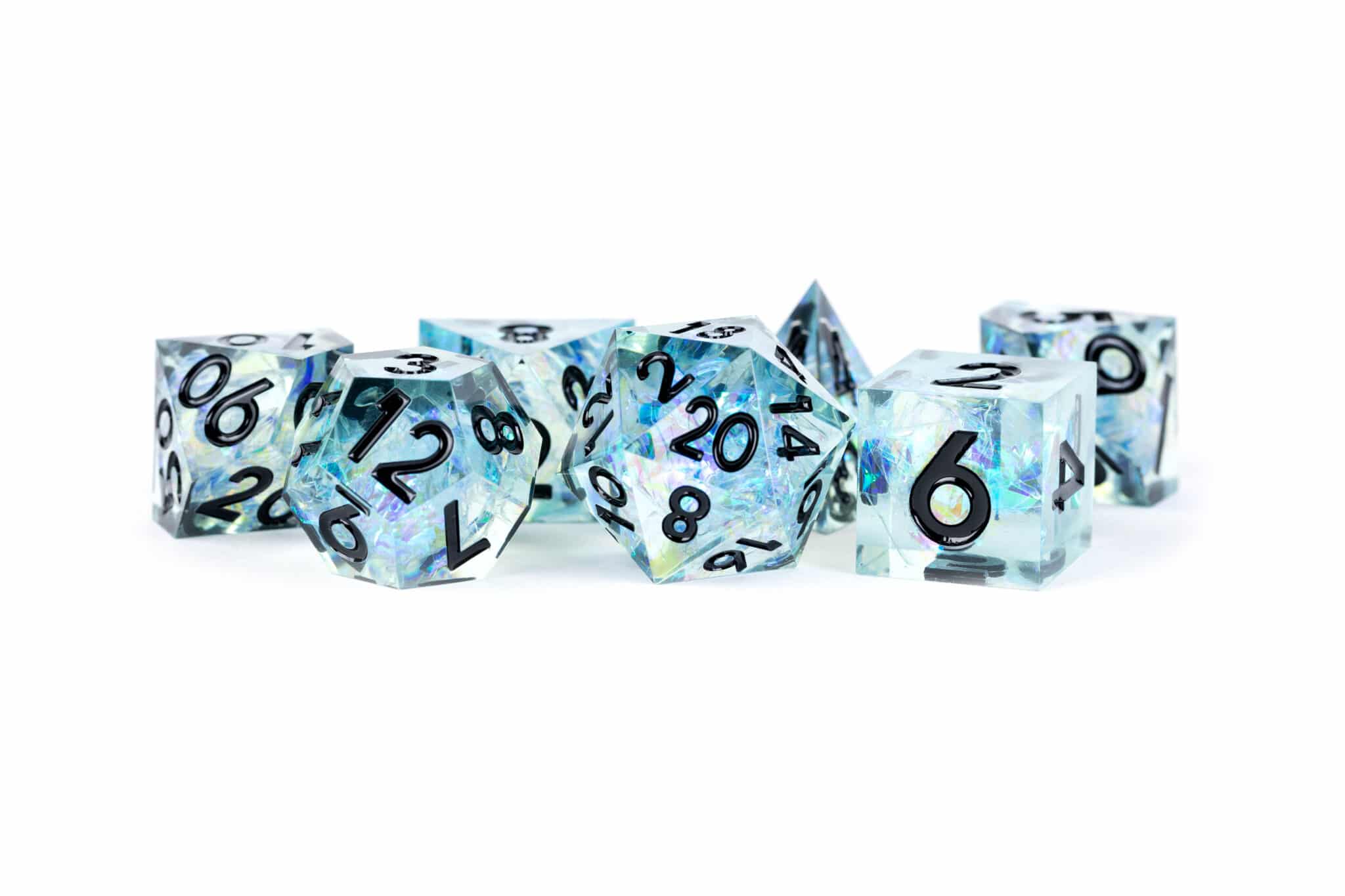Captured Frost Sharp Edge Resin Dice 7 Piece image 0